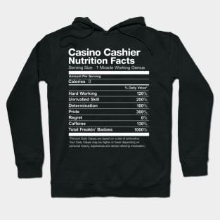 Casino Cashier Nutrition Facts List Funny Hoodie